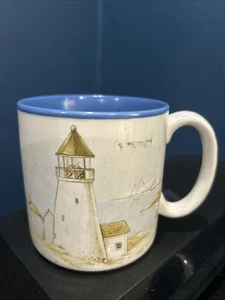 TAZZA CAFFÈ NAUTICO POTPOURRI DESIGNS LIGHTHOUSES 1995 DENNY BURKHART, FIRMATA - Foto 1 di 4