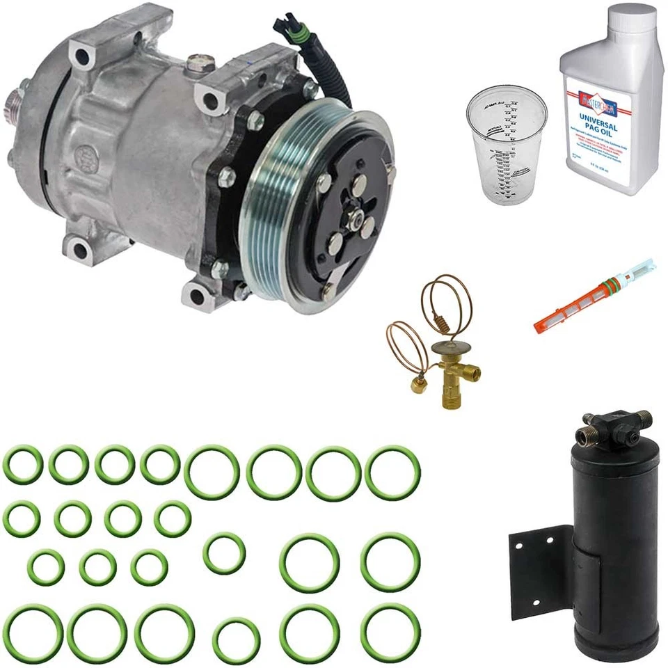 Compresor de aire acondicionado Omega para Jeep Wrangler 1995 con kit de reparación de aire acondicionado CSW Foto 1 de 1