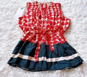 MARNI Silk Sleeveless Blouse Red/White/Black Size 38 NEW - Picture 1 of 10