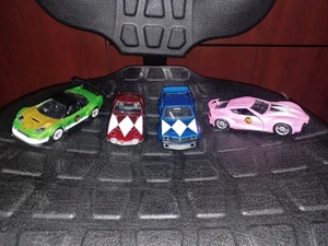 4 Jada Toya Power Rangers Diecast Cars Pink Green Red Blue 1/32 Hasbro Vehicles - Picture 1 of 11