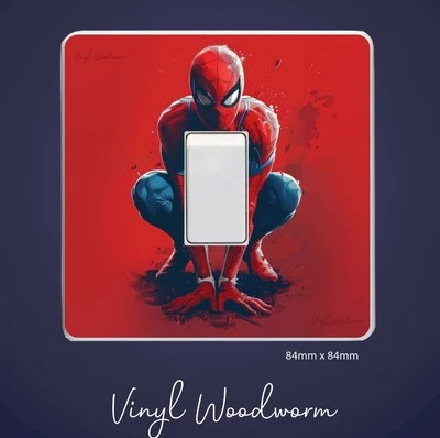 1 x SPIDERMAN MARVEL LIGHT SWITCH STICKER DECAL KIDS BOYS GIRLS BEDROOM Vinyl - Image 1 of 2