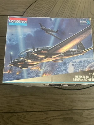 Monogram Heinkel He 111 German Bomber Model Kit 5509 1/48 Parts Sealed! - Image 1 of 4