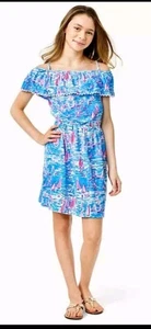 Lilly Pulitzer Girls Amaris Dress Boatylicious Size 16 Sailboat Boat Regatta - Picture 1 of 5
