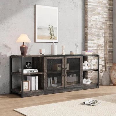 Soporte de TV Industrial TV Media Consola Gabinete Centro de Entretenimiento para TV de 65 Pulgadas Foto 1 de 4