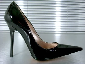MORI ITALY HIGH HEEL PUMPS SCHUHE SHOES STILETTO PATENT LEATHER BLACK 36-45 - Picture 1 of 8