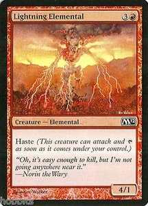 MTG - M12 - Lightning Elemental - 2X - Foil - NM - Foto 1 di 1