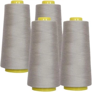 4Pack of 6000 Yard Spools Sewing Thread All Purpose Spun Polyester Overlock Cone - Picture 1 of 53