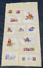 Handmade Cross Stitch Yellow Baby Quilt Wall Hanging “P” Is For Pooh Leisure Art