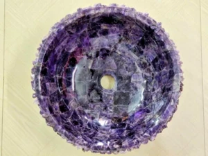 Round Amethyst Granite Vessel Sink/ Bathroom Sink/ Countertop sink / Wash Basin - Picture 1 of 8