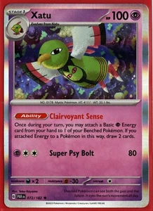 JCC Pokémon Paradox Rift - Xatu - 072/182 Holo Carta Rara - Imagen 1 de 1