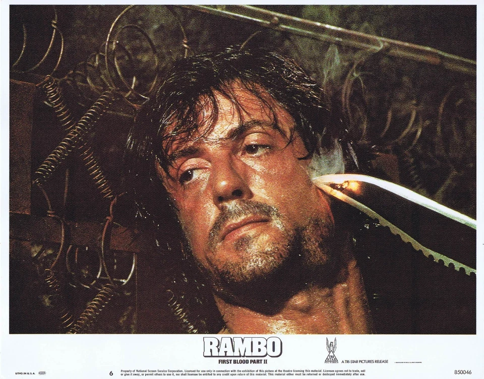 RAMBO FIRST BLOOD PART II Original Lobby Card 6 Sylvester Stallone - Bild 1 von 1