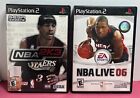 Lot PS2 PlayStation 2 NBA 2K3 NBA Live 06 à la fois complet et JOUER