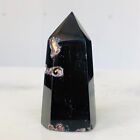 100g Natural Black Striped Agate Quartz Crystal Wand Point Mineral Healing S102
