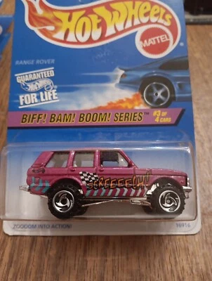 Hot Wheels Biff! Bam! Boom! Series 3/4 (1996) Purple Range Rover Toy Car #544 - Image 1 of 4