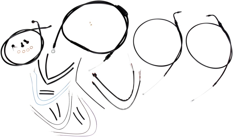 Burly Brand 16" Extended Black Cable/Brake Line Kit 11-15 Softail FLST B30-1072 - Imagem 1 de 1