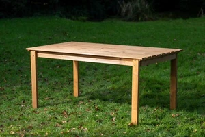 Handmade Wooden Outdoor 6 Seater Table - Picture 1 of 5