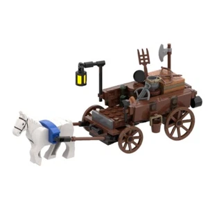 Custom MOC-108791 Medieval Carriage Model 130 Parts Kids Gift for Christmas - Picture 1 of 3