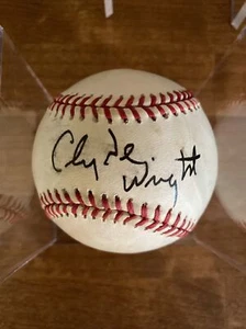 Auténtico autógrafo de béisbol firmado por Clyde Wright Angles 1966-75 MLB - Imagen 1 de 5
