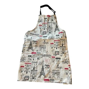 Now Designs Paris Je Taime Basic Cotton Kitchen Chef s Apron 27 x 38 Never Worn - Picture 1 of 20