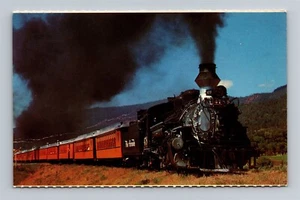 Postal de barniz tren de pasajeros de calibre estrecho de Denver y Río Grande - Imagen 1 de 2