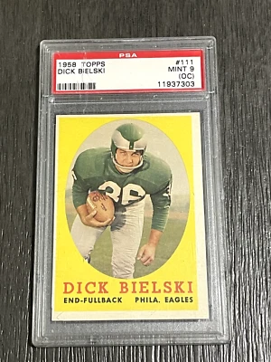 1958 Topps Dick Bielski #111 PSA 9 - Image 1 of 2