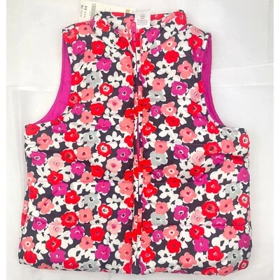 Chaqueta Chaleco Gymboree Niña Floral Puffer 4 XS Foto 1 de 4