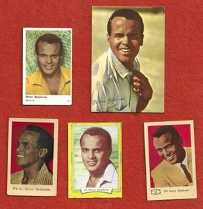 RARE HARRY BELAFONTE VINTAGE 1960'S CARDS