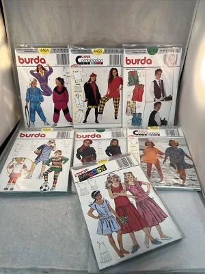7 Vintage Burda Children’s Teens Sewing Patterns Uncut Factory Sealed - Image 1 of 4