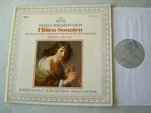 J.S. BACH Flute Sonatas BWV 1033-5/Partita Nicolet Richter Fink vinyl LP - Picture 1 of 4