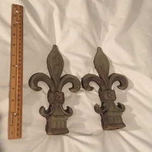 Cast Iron Spears Finial 1” Square Ornamental Fence Topper Wrought Iron ( 2 Pack) - Picture 1 of 4