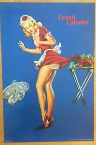 Fresh Lobster Pin up Girl Neuheit Poster 24 x 36 - Bild 1 von 1