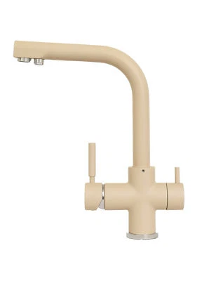 3 Wege Wasserhahn Wasserfilter für Osmose YM8816-2 beige matt - Bild 1 von 3