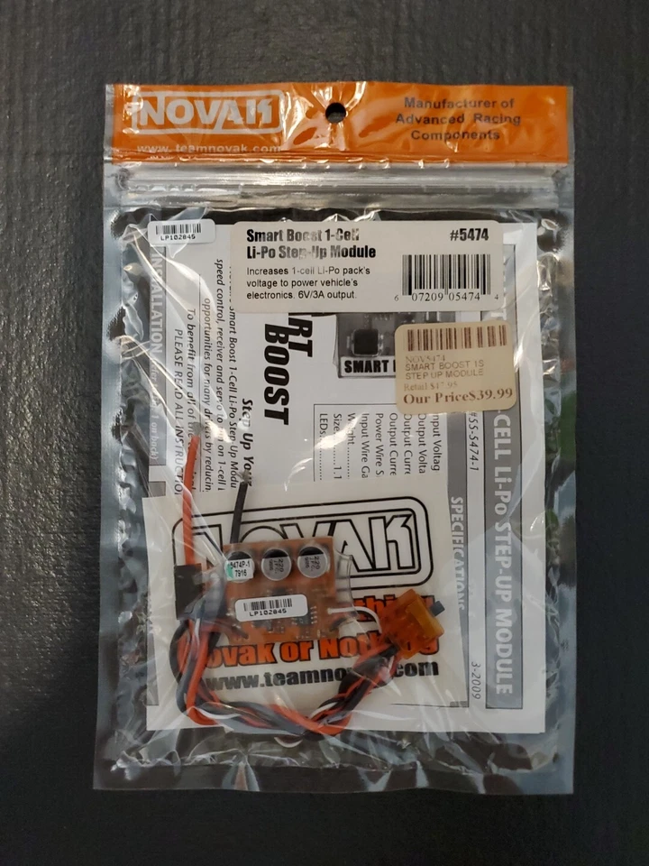 Nov5474 Novak Smart Boost 1-cell Lipo Step-up Module