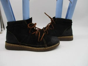 Botas/zapatos para caminar Born Temple II de cuero negro para mujer talla 8/39 - Imagen 1 de 9