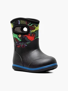 Bogs Classic Neon Dino 73080-009 Toddler Black Waterproof Rain Boots ZPO4047 - Picture 1 of 15