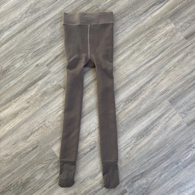 Medias térmicas de invierno forradas de vellón pie transparente topo S/M tostadas Foto 1 de 4