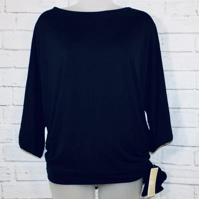 Michael Kors Women's Black Side-Tie Batwing Sleeve Swim Cover Up Size S - Image 1 of 4