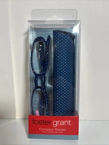 Foster Grant Reading Glasses +1.00 Compact Reader With Designer Case - Picture 1 of 7
