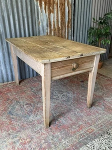 Antique Pine Kitchen Dining Table Prep Table By Staines Westminster Drawer 119cm - Picture 1 of 21