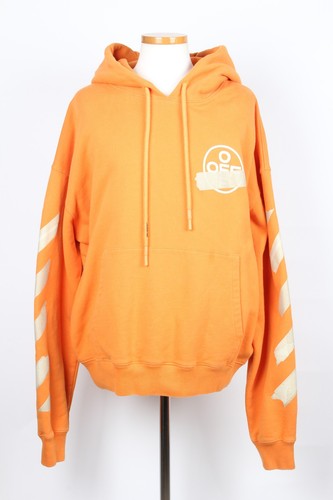 OFF WHITE T shirt con cappuccio manica lunga arancione Off White XXL 110 133254519