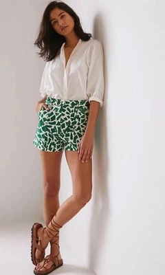 Pantalones Cortos Anthropologie Maeve Gardener Boho Verde Carga 26 Nuevos sin Etiquetas Foto 1 de 4