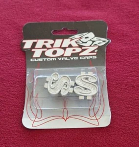 Trik Topz Ventilkappen "Dollarzeichen", für Autoventil, made in USA, chrom, NEU - Bild 1 von 2