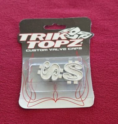 Trik Topz Ventilkappen "Dollarzeichen", für Autoventil, made in USA, chrom, NEU - Bild 1 von 2