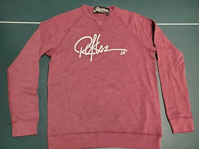 New Young and Reckless Y&R Men French Terry Crew Sweatshirt Maroon Free Ship - Image 1 of 4