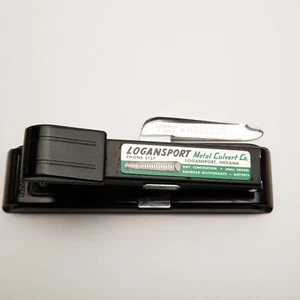 Vtg Bostitch Advertising Stapler Logansport Indiana Metal Culvert Co Working - Picture 1 of 9