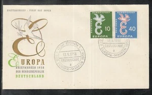 Germany 1958 Europe Cept of beautiful FDC - Picture 1 of 1