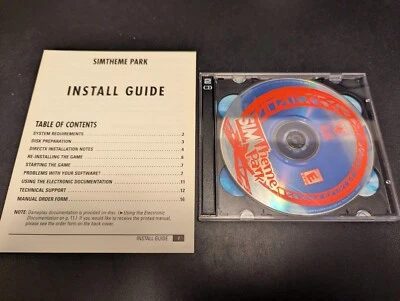 Sim Theme Park - Gold Edition - Windows PC 2 Discs includes Install Guide Manual - Image 1 of 4