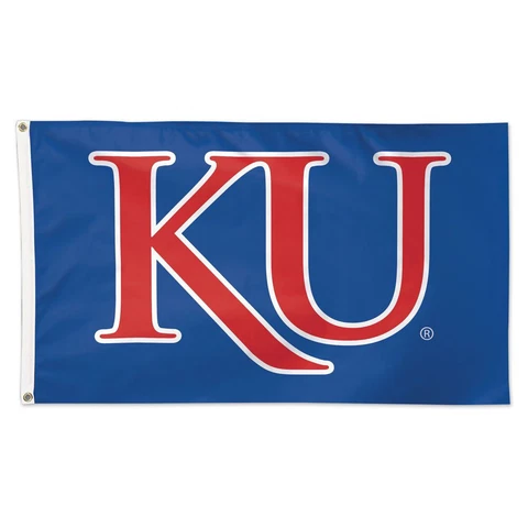 Kansas Jayhawks KU LOGO Flag - Deluxe 3' X 5 New Cover