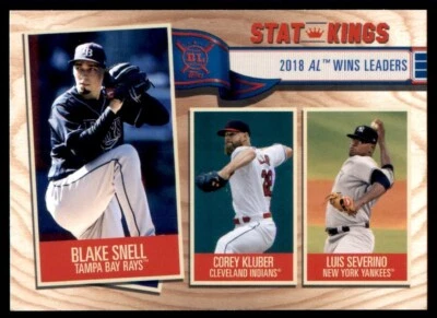 2019 Topps Big League #365 Blake Snell Corey Kluber Luis Severino - Image 1 of 2