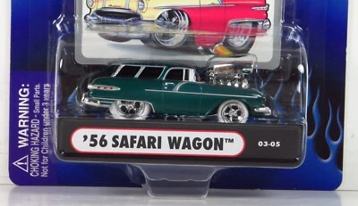 Muscle Machines White Tires 1956 Pontiac 56 Safari Wagon Chase Green #03-05 1:64 - Image 1 of 4